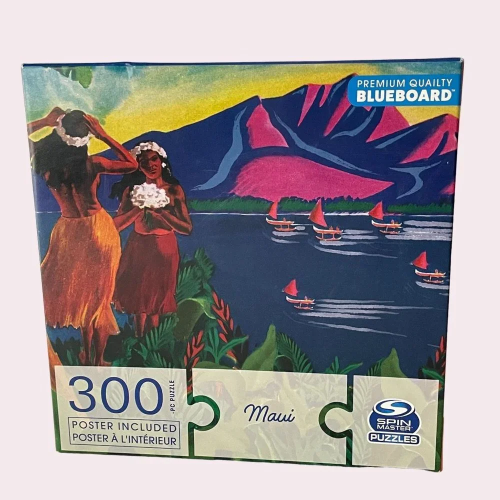 Spin Master Puzzle Maui Hawaii 300 Piece Jigsaw Aloha Luau Ocean Landscape